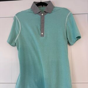 lululemon athletica Teal and Gray Polo Shirt